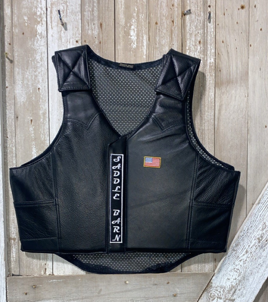 bull riding gear Leather Protective Bull Riding Vest – Saddle Barn