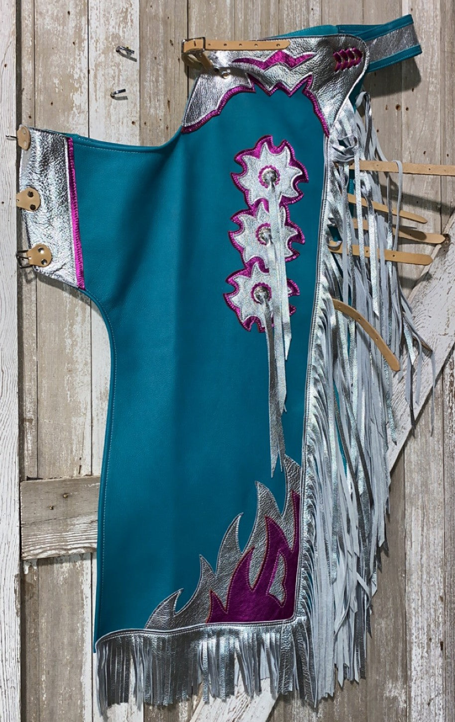 Bull Riding Rodeo Chaps Metallic