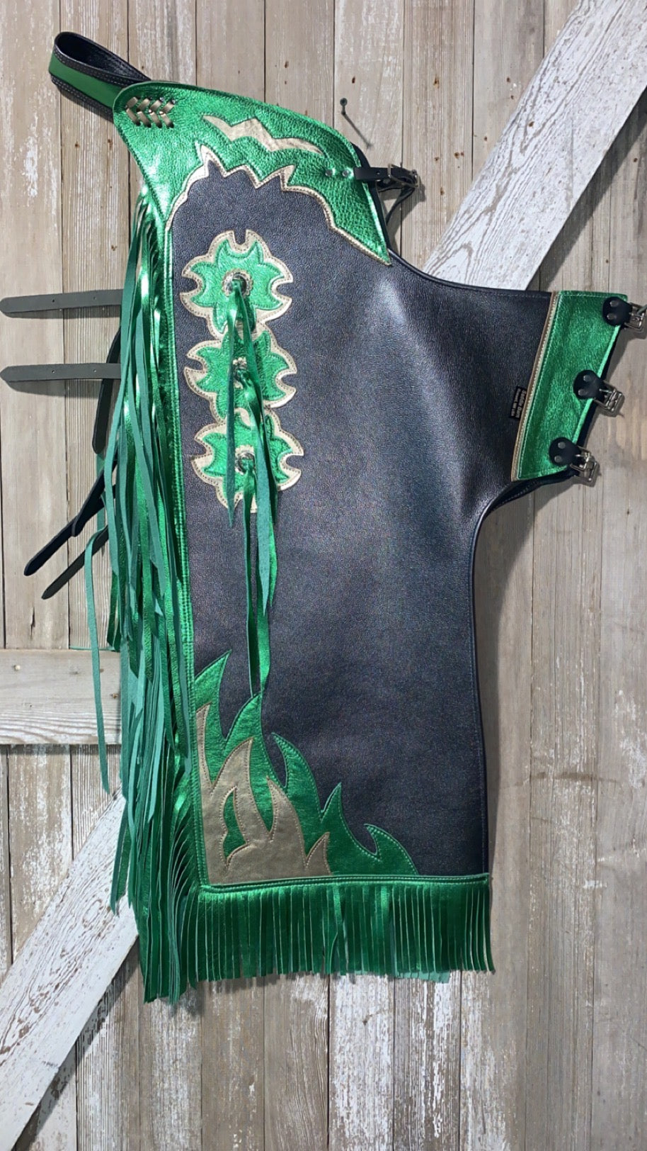Bull Riding Rodeo Chaps Metallic