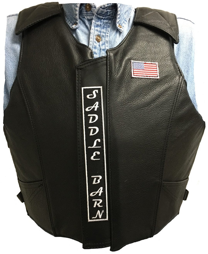 Rough Stock Pro Rodeo Protective Leather Vest