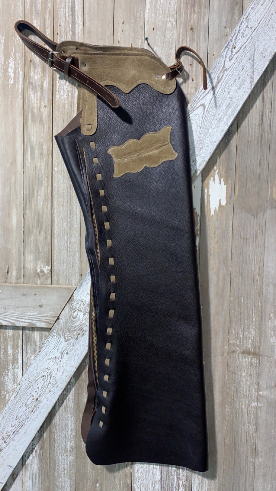 TWO-TONE SHOTGUN CHAPS – Saddle Barn
