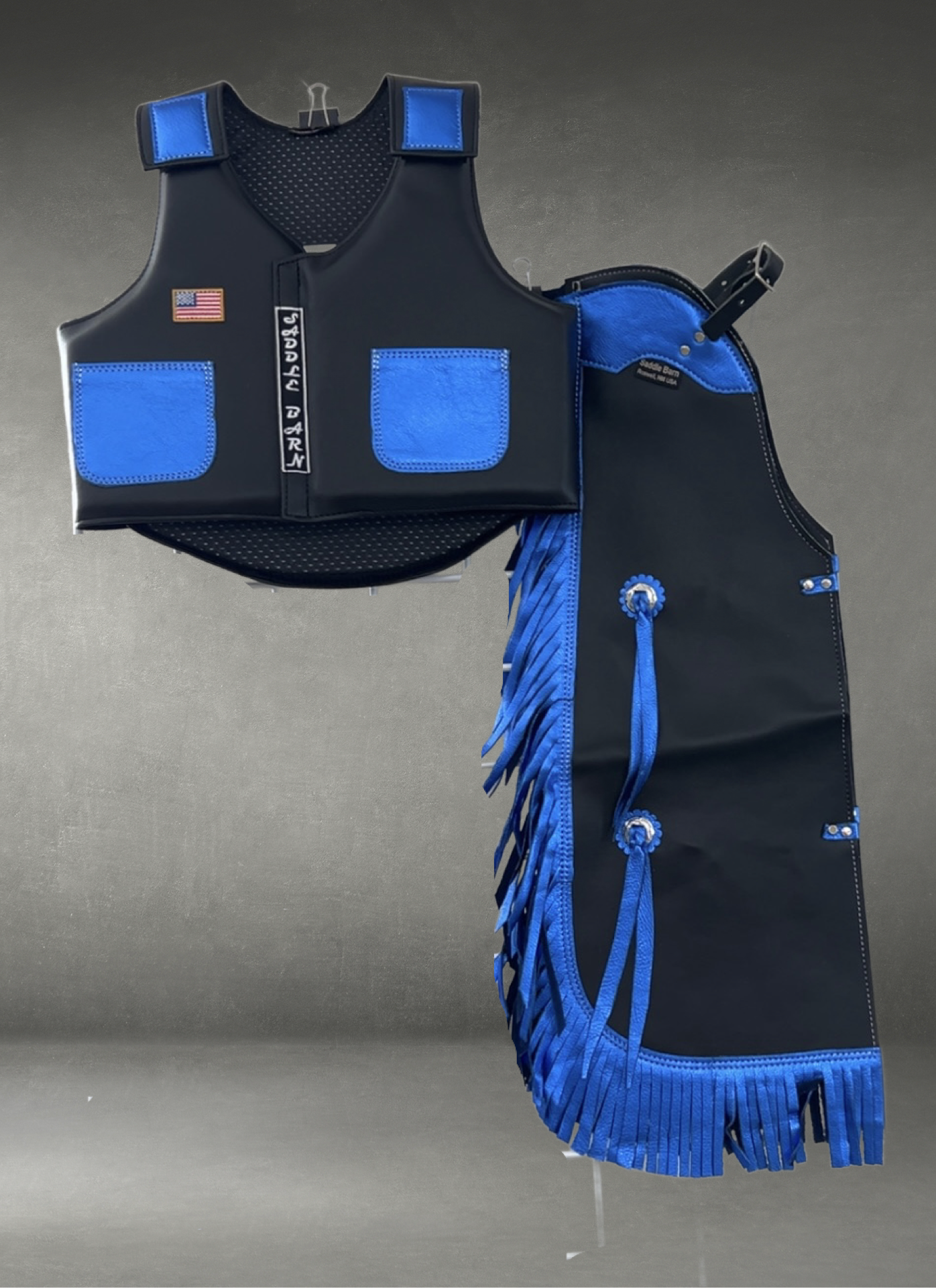 FAUX LEATHER KID'S RODEO CHAP VEST COMBO