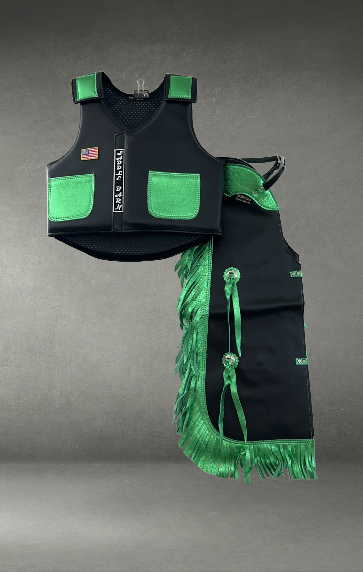 FAUX LEATHER KID'S RODEO CHAP VEST COMBO