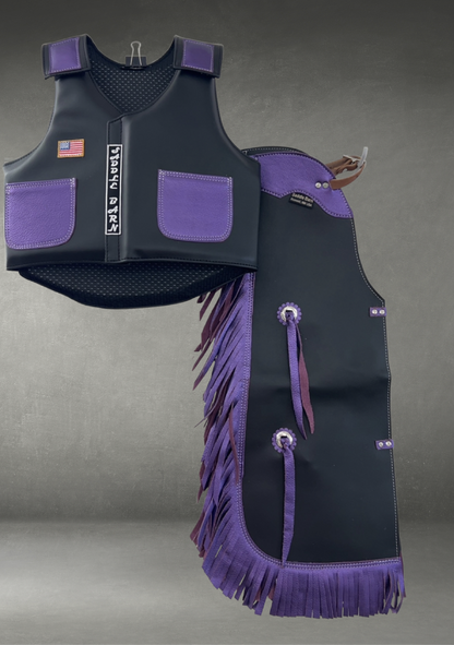 FAUX LEATHER KID'S RODEO CHAP VEST COMBO