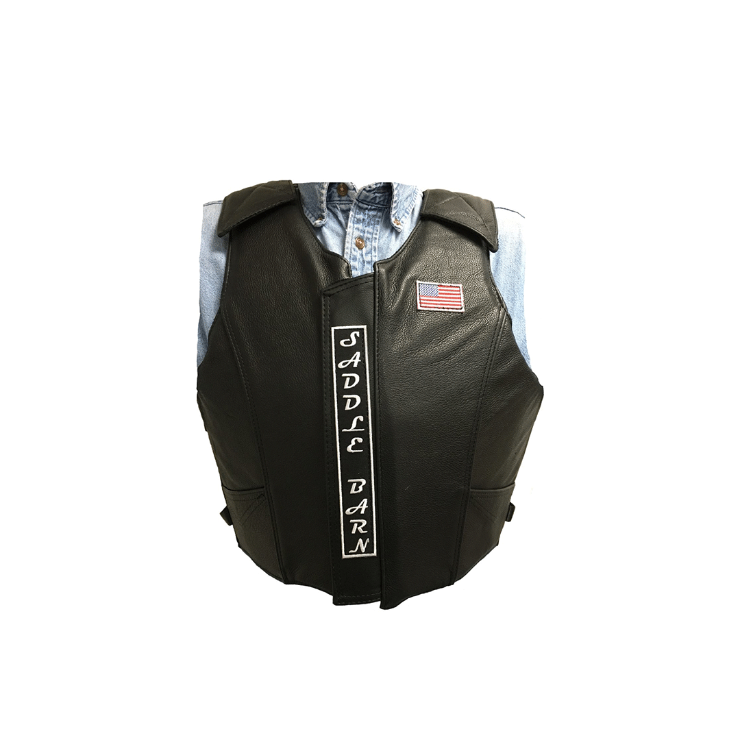 Rough Stock Pro Rodeo Protective Leather Vest